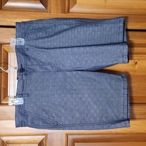 Ezekiel men's shorts 36 blue gray plaid